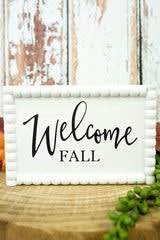 Welcome Fall Wood Bead Sign