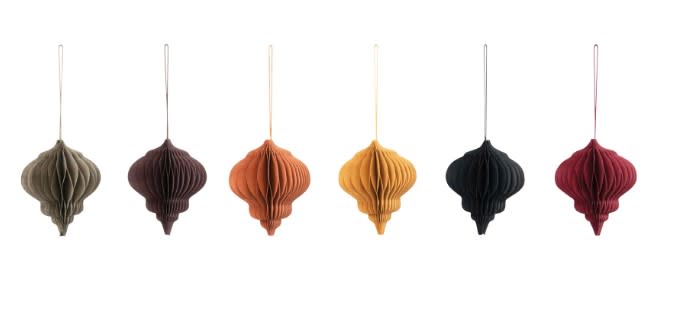 5" Finial Paper Ornament