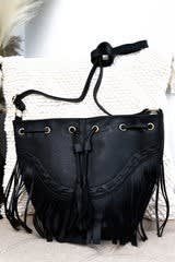 Nashville Fringe Crossbody - Black