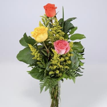 Bud Vase Rose - Filler & Greens