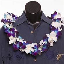 Double lei Blue/white