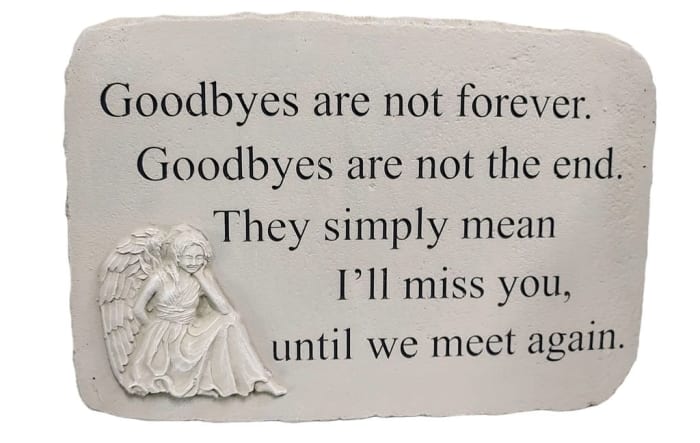 Goodbyes Memorial Plaque