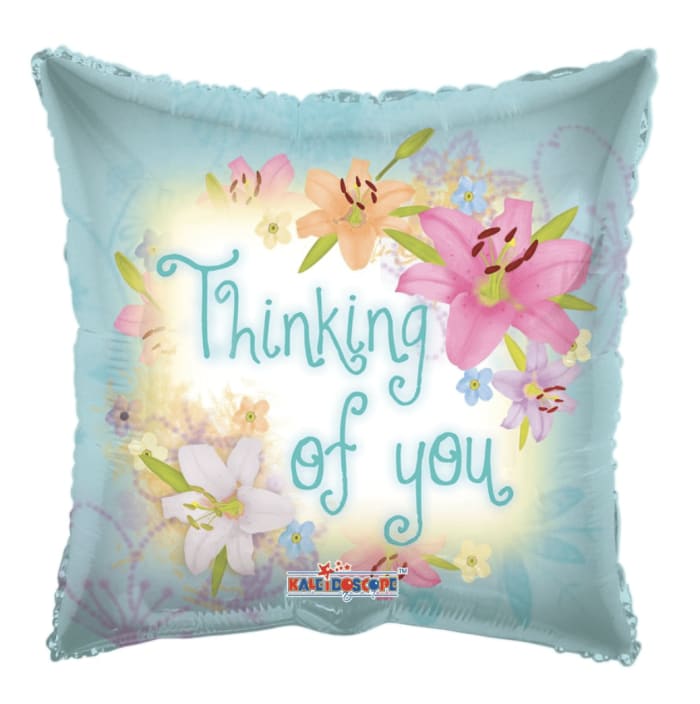 18" Thinking Of You Spring Flowers Balloon