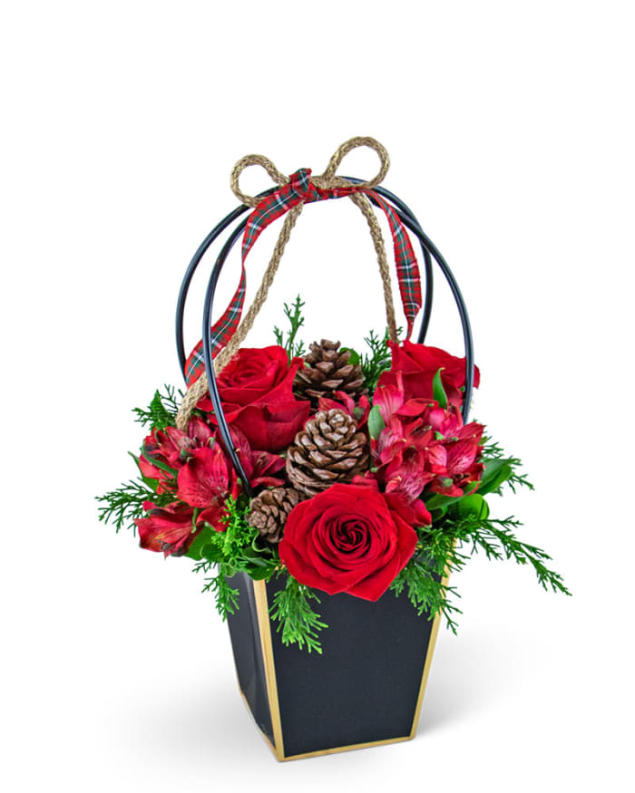 Piney Rose Holiday Tote