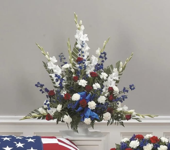 Red, White & Blue Pedestal Arrangement