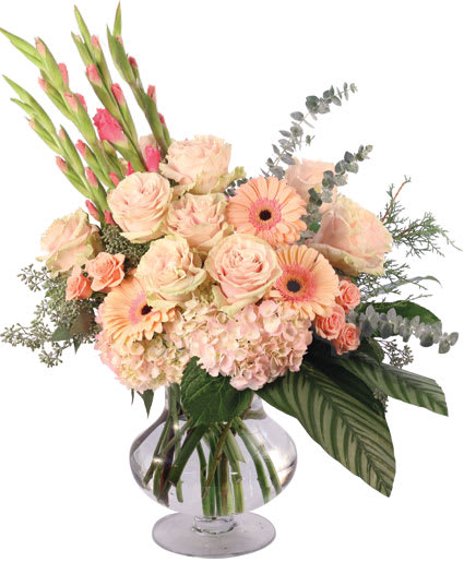 GLADLY PASTEL & PINK FLOWER ARRANGEMENT