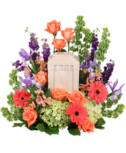 BITTERSWEET TWILIGHT MEMORIAL URN CREMATION FLOWERS  (URN NOT INCLUDED)