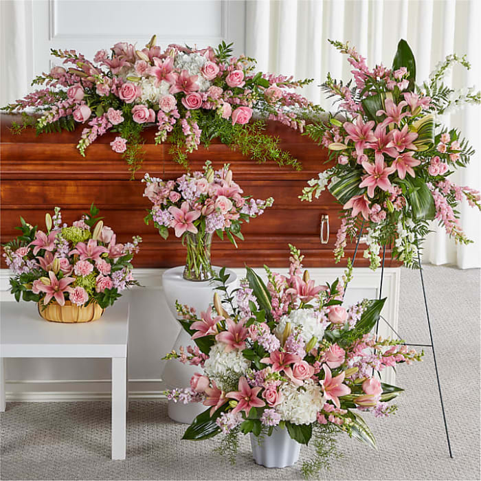 Funeral Package Pink Blooms