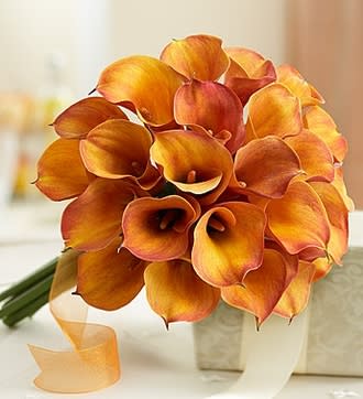 Golden Sunset Mini Calla Lily Bouquet