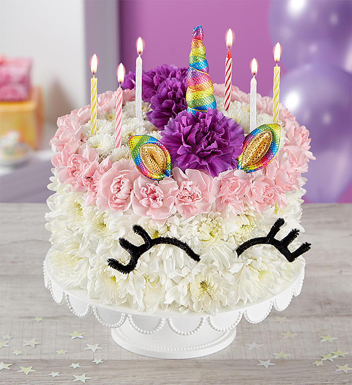 Birthday Wishes Flower Cake® Unicorn