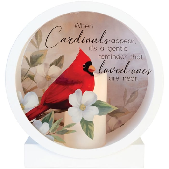 Cardinals Appear Shadow Box Lantern