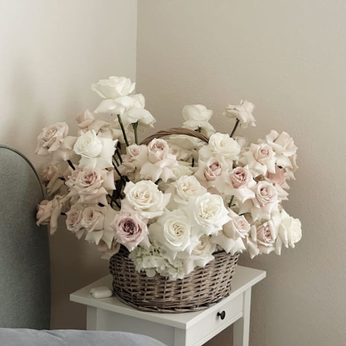 FRENCH STYLE ROSE BASKET