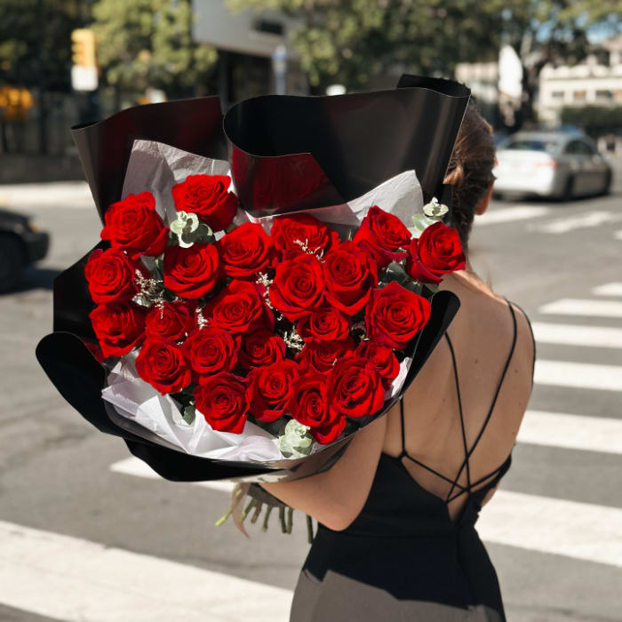 2 DOZEN RED ROSES