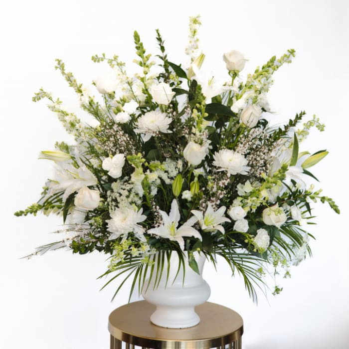 "HEARTFELT TRIBUTE" PEDESTAL VASE ARRANGEMENT