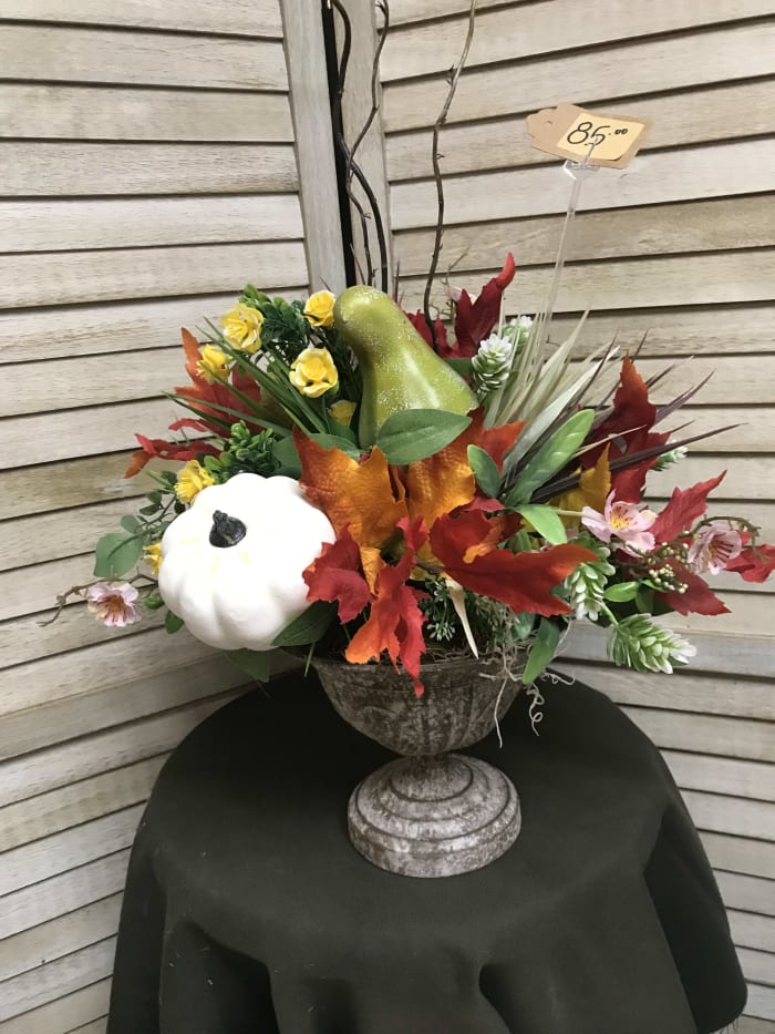 Silk Fall Table Arrangment