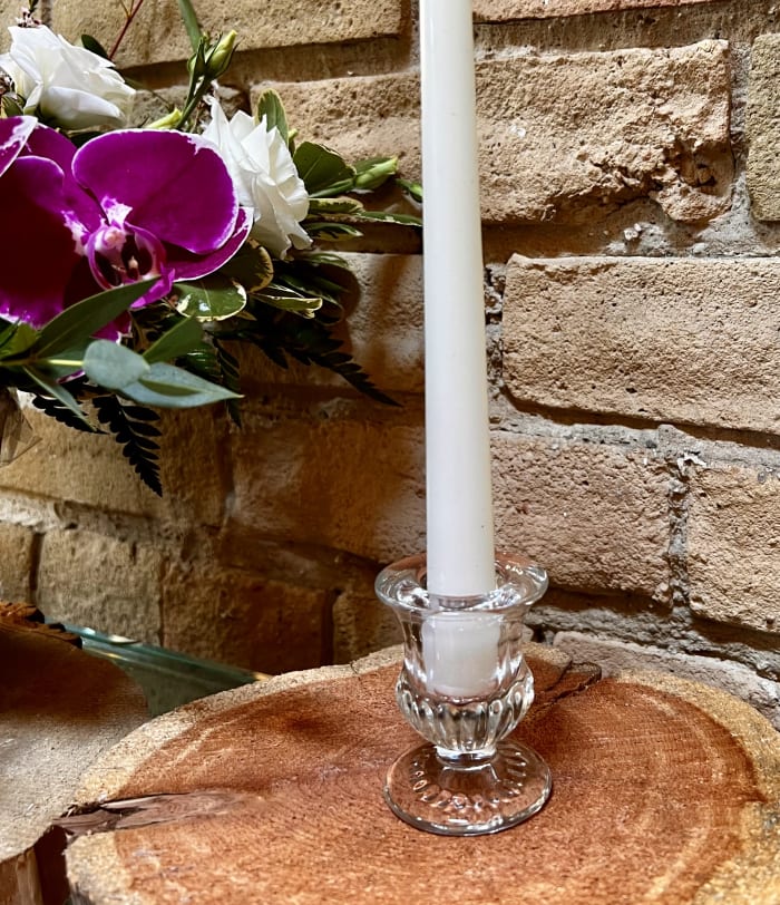 Small Candle Holder With Candle