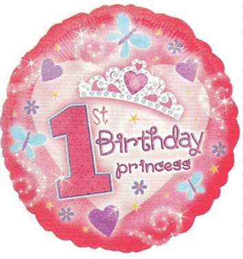 1st Birthday Princess Balloon