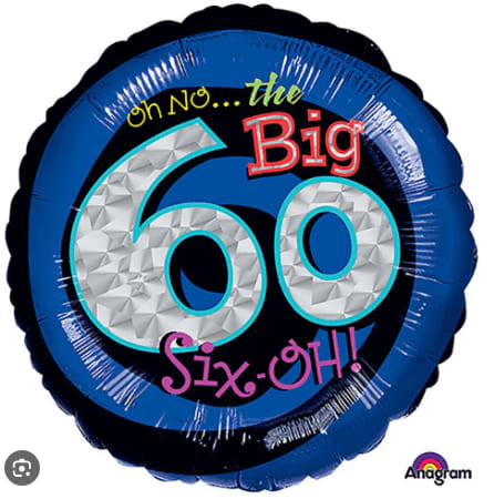 The Big 60 Birthday Balloon