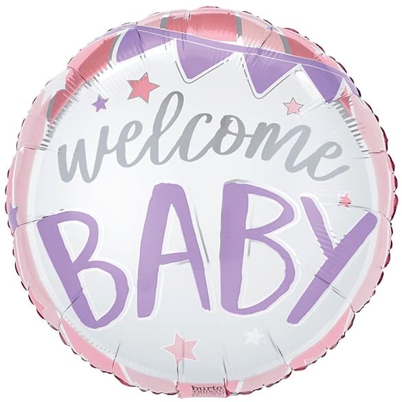 Welcome Baby Pink Balloon