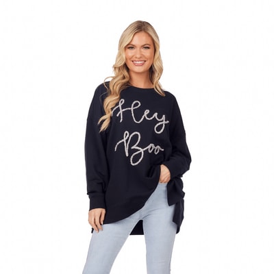 Hey Boo Sparkle Sweatshirt