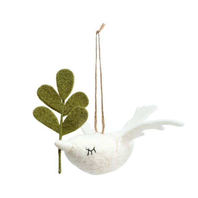 Felted Dove Ornament