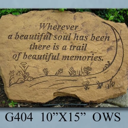 Trail Of Memories Memorial Stone On Stand