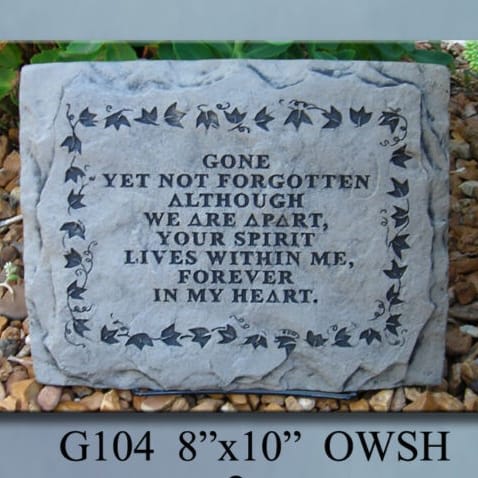 Gone Yet Not Forgotten Memorial Stone