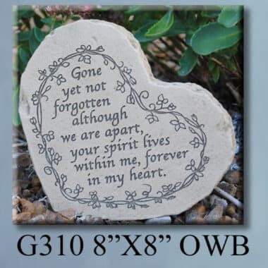 Gone Yet Not Forgotten (Heart) Memorial Stone
