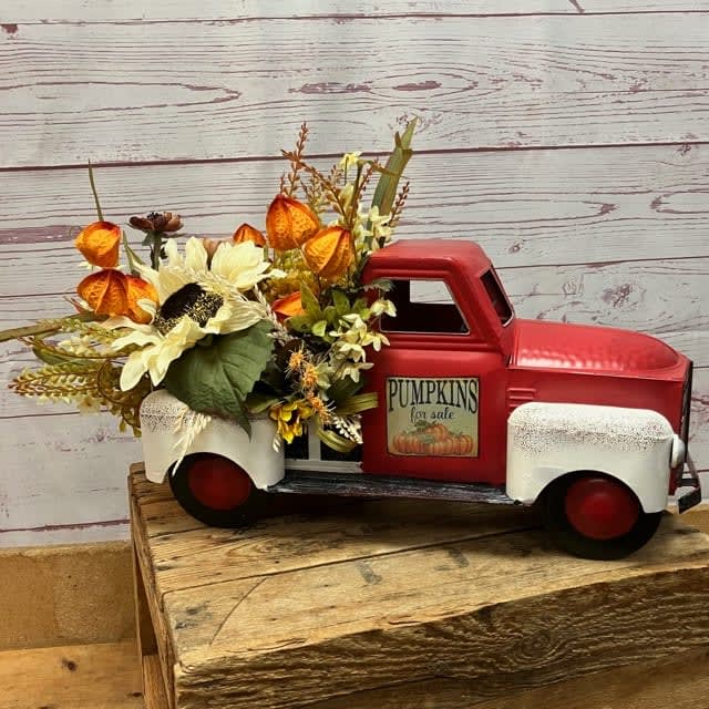 Fall Pumpkin Truck Silk (Artificial)