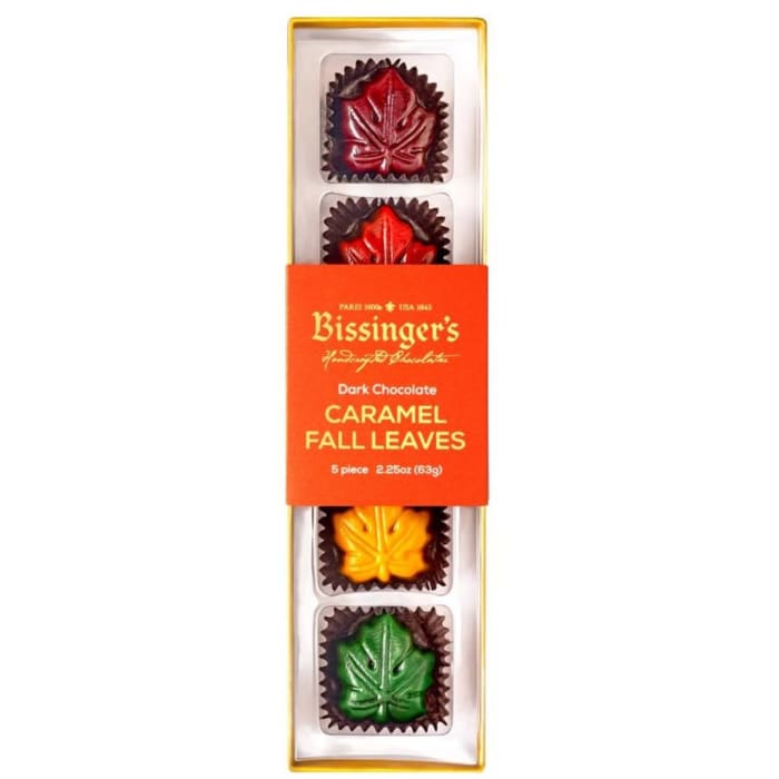 Bissinger's Dark Chocolate Caramel Fall Leaves