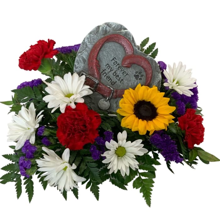 Forever My Best Friend Heart Dog Memorial Stone