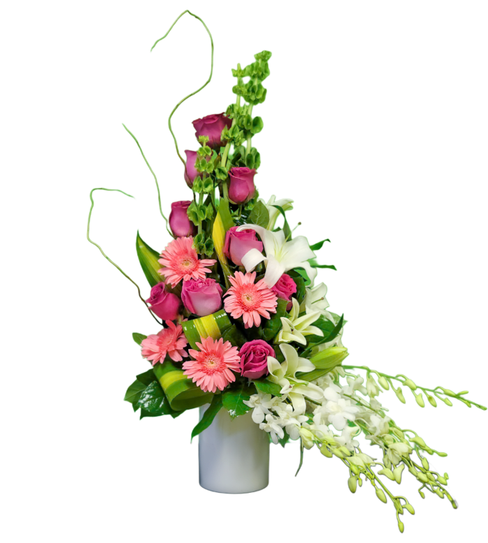 N-15 Arreglo de rosas, gerberas, orquídeas y lirios