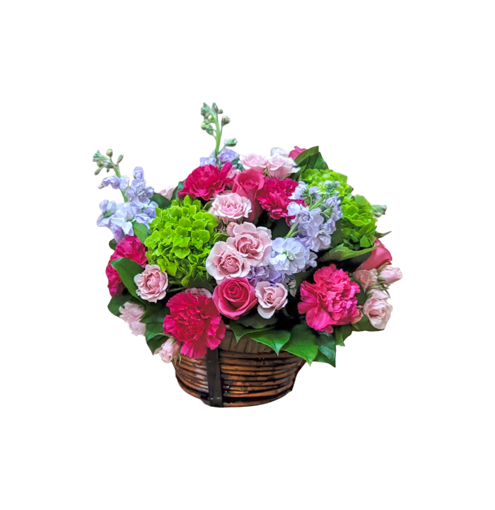 N-12 Arreglo de rosas, claveles, hortensias, spray roses y stocks