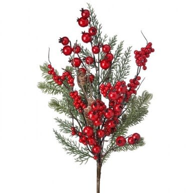 24'' WP BERRY W/ PINE SPRAY