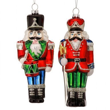6'' GLASS NUTCRACKER ORNAMENT