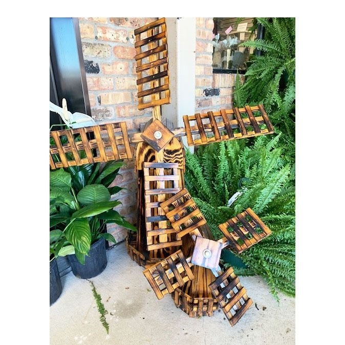 Outdoor Wooden Windmill