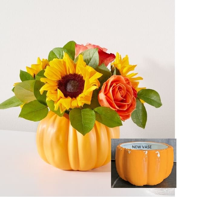Golden Harvest Pumpkin Bouquet (Pumpkin vase in gallery)