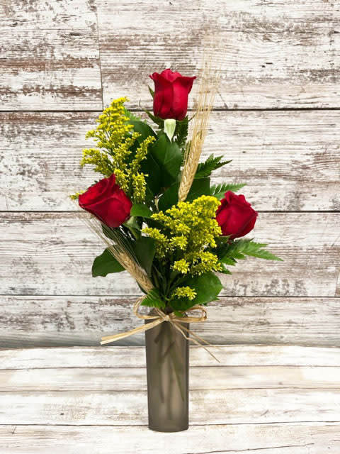 Autumn 3 Rose Vase