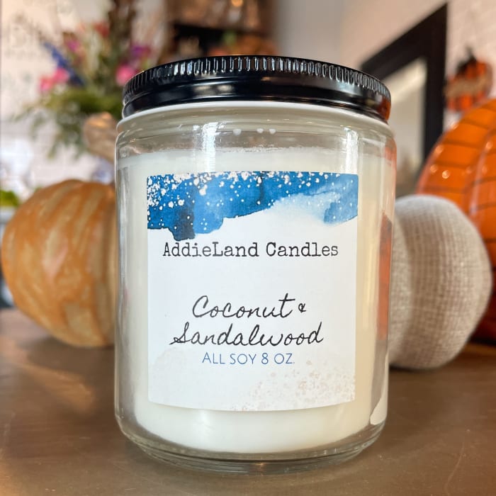 Addieland Candle Coconut & Sandlewood