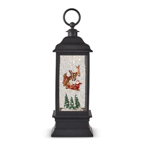 SANTA FLYING ANIMATED WATER LANTERN 11''
