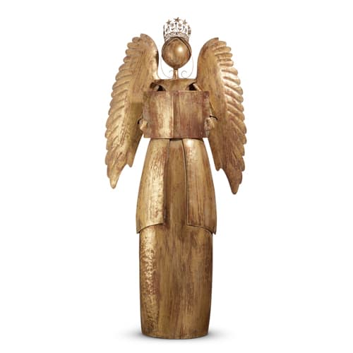 ANTIQUED GOLD ANGEL 4.5'