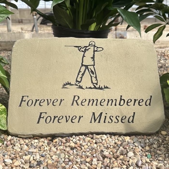 Hunter Forever Remembered Memorial Stone