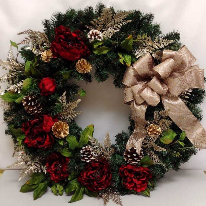 Christmas Gold Silk Wreath