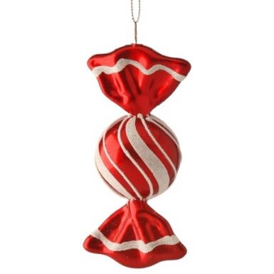 4.5'' PEPPERMINT CANDY ROUND TWIST ORNAMENT