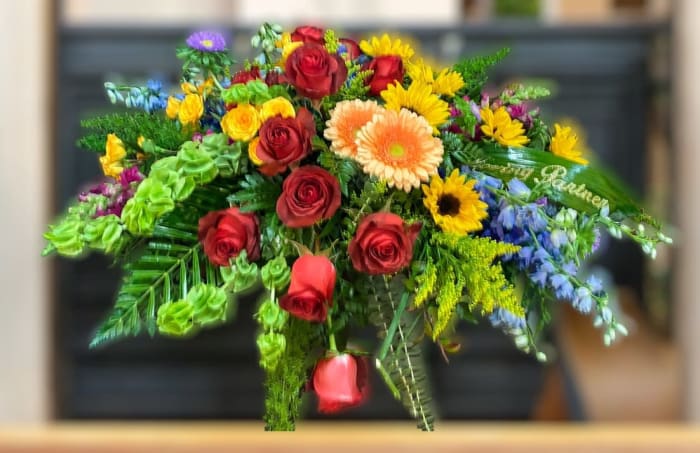 Colorful Remembrance Casket Spray
