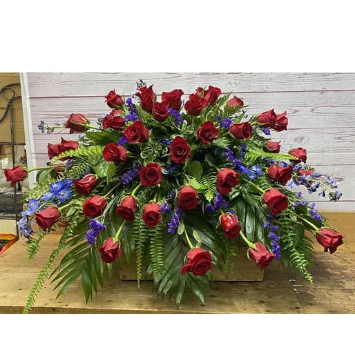 Jewel Tones Casket Spray