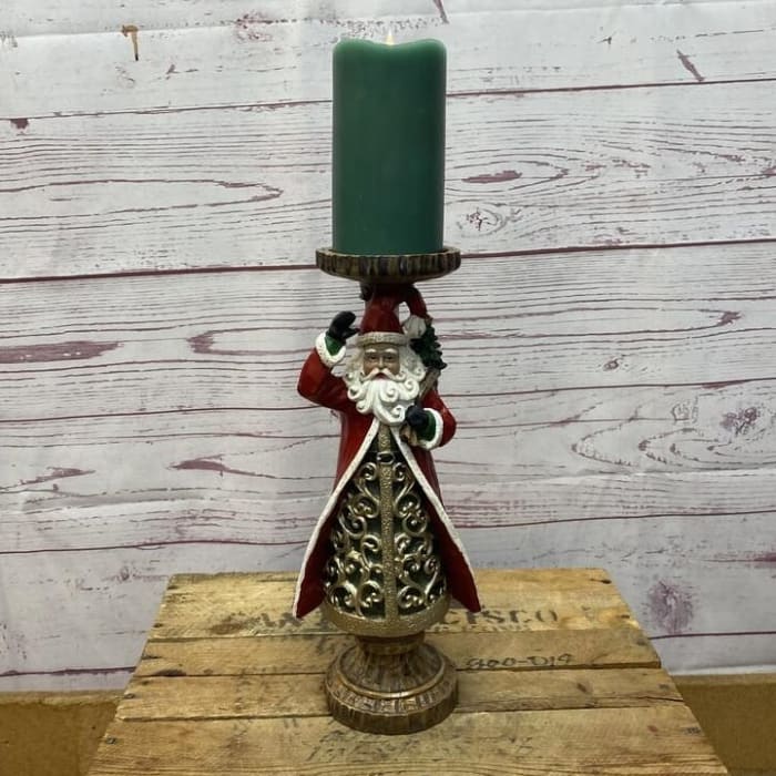 Santa Candle Holders