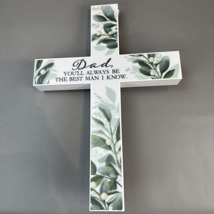 DAD- SOLAR LIT CROSS WITH STAKE
