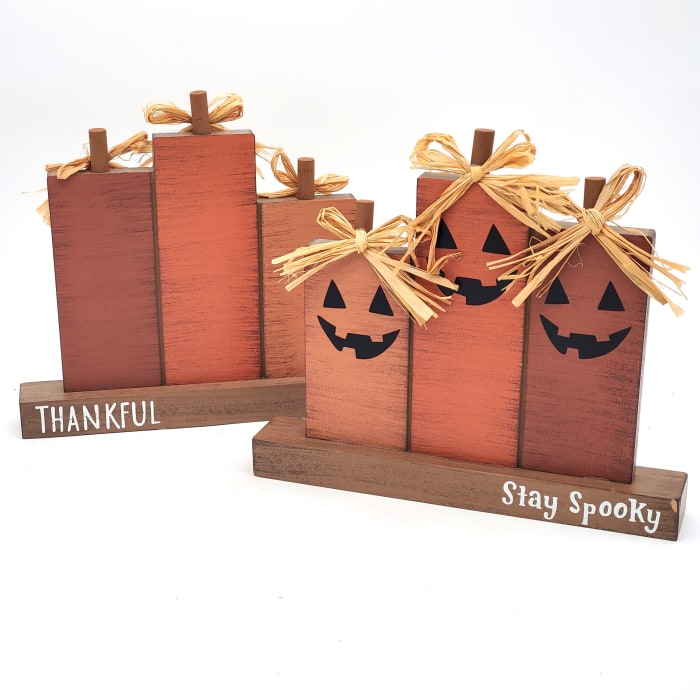 Reversable Halloween/Fall Shelf Sitter