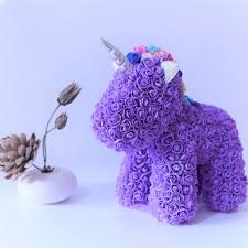 Purple Rose Foam Unicorn